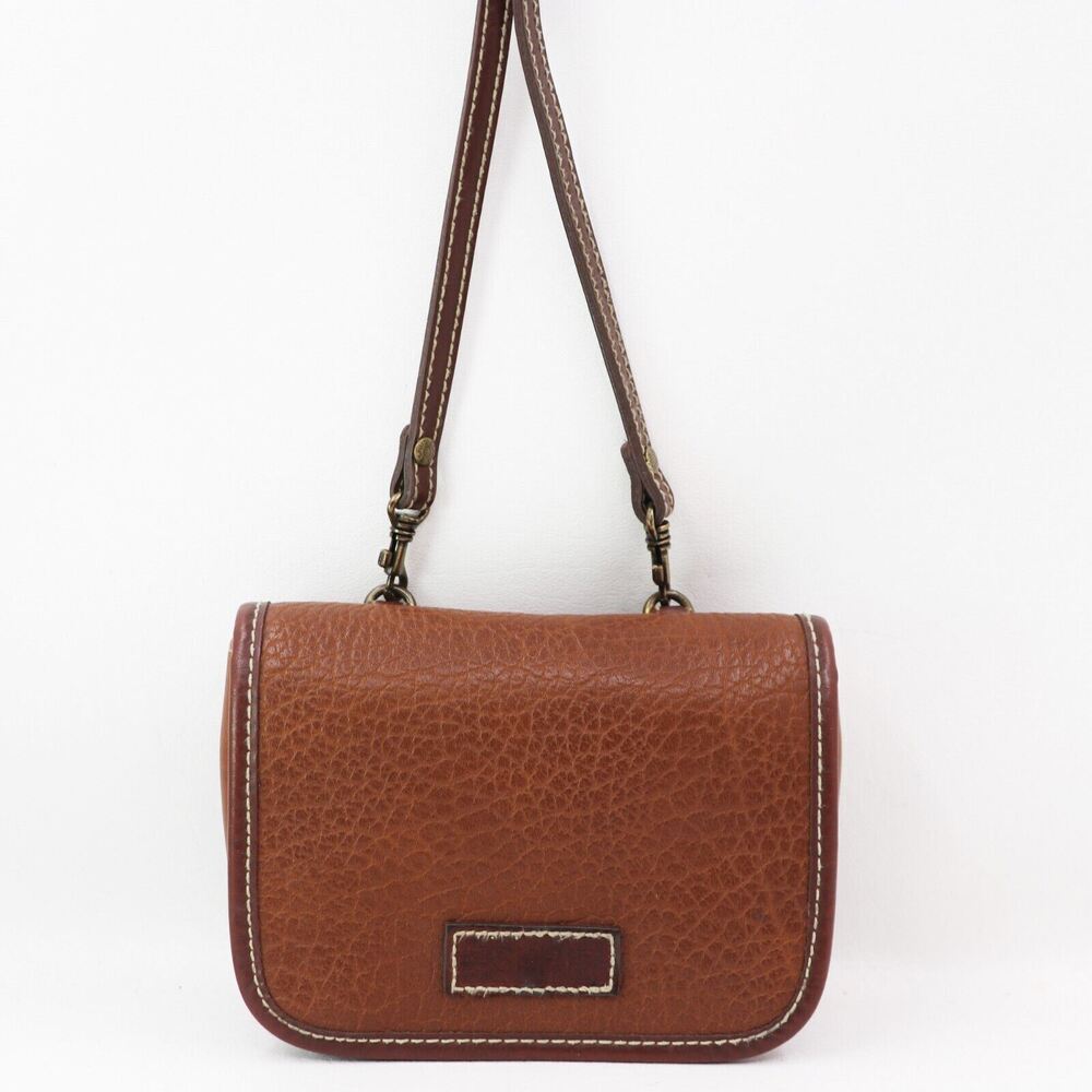 Esprit Crossbody Handbag Women Mini Brown Faux Leather Organizer Purse Bag ID